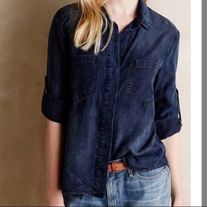 Anthropologie Cloth and Stone Chambray Buttondown